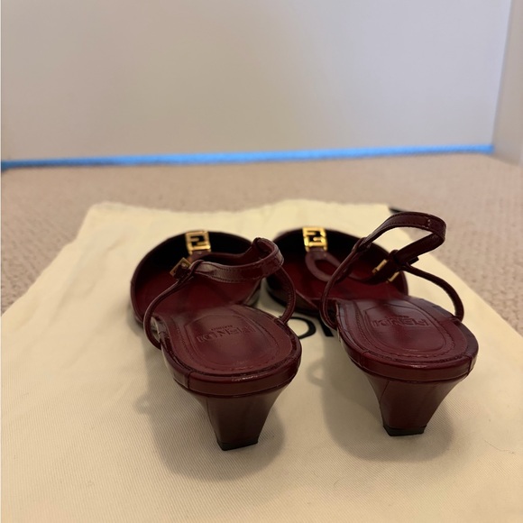 Fendi FFold Leather slingbacks - Picture 5 of 6